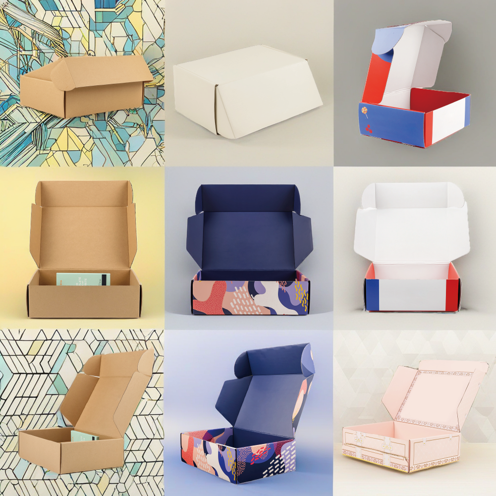 Custom Logo Packaging Large Cardboard Carton Mailer Box Baby Clothing Shoes Corrugated Packaging Paper Shipping Boxes