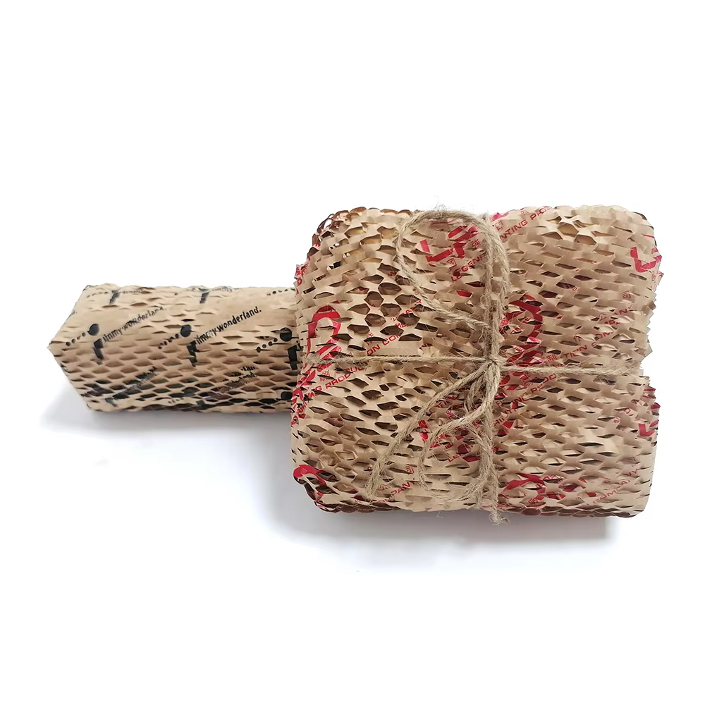 brown hex buffer cushion vellum kraft paper roll packing honeycomb craft packaging kraft wrapping paper honeycomb wrap