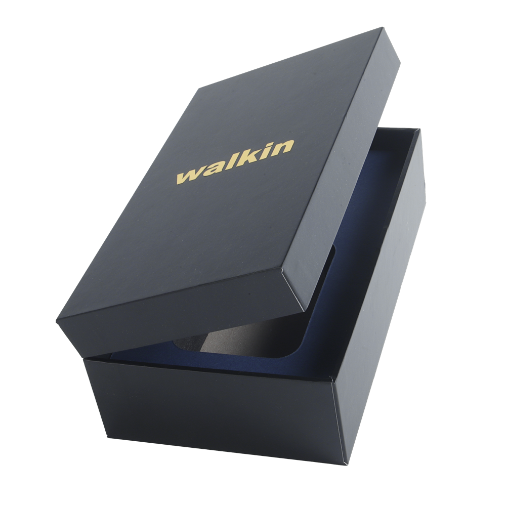 Luxury Black Cosmetic Cardboard 50ml Perfume Gift Paper Box With Magnetic Closure