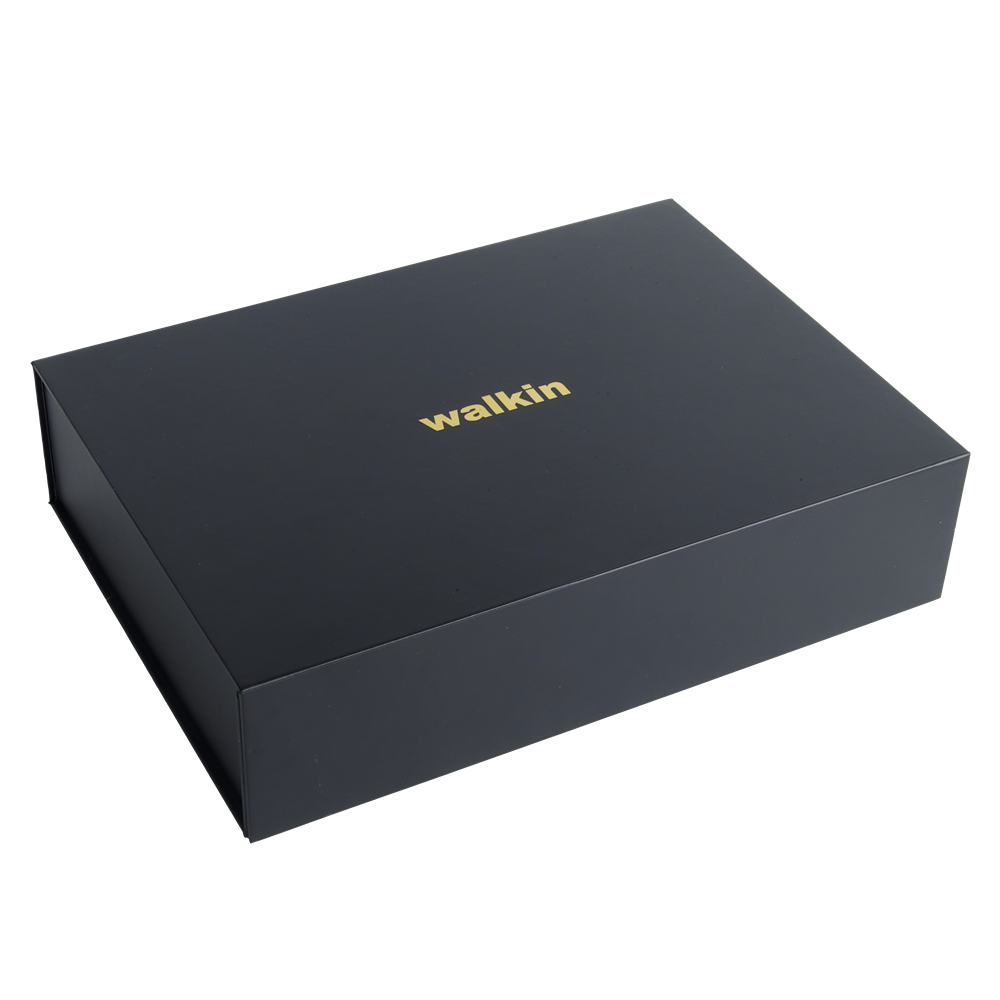 Luxury Black Cosmetic Cardboard 50ml Perfume Gift Paper Box With Magnetic Closure
