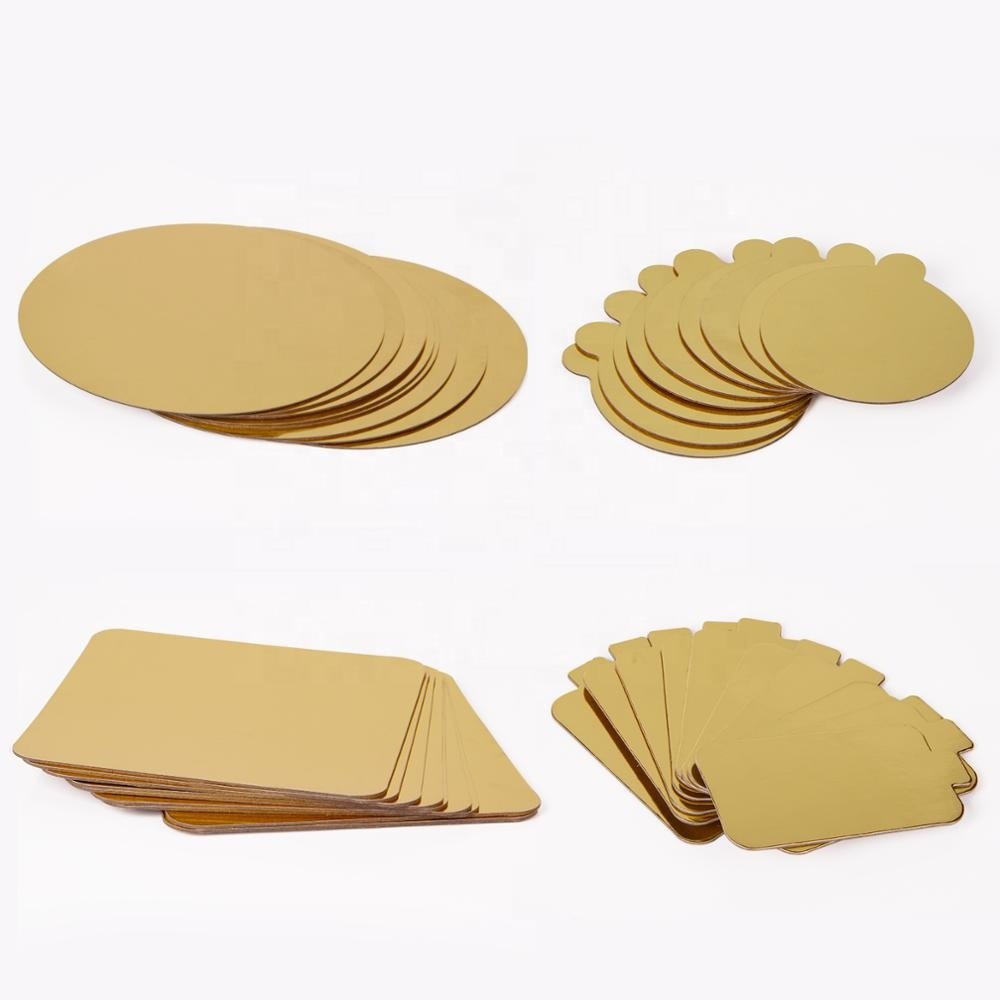 Wholesale Gold Disposable Food Grade Cake Drum 12mm Thickness Corrugated cake board