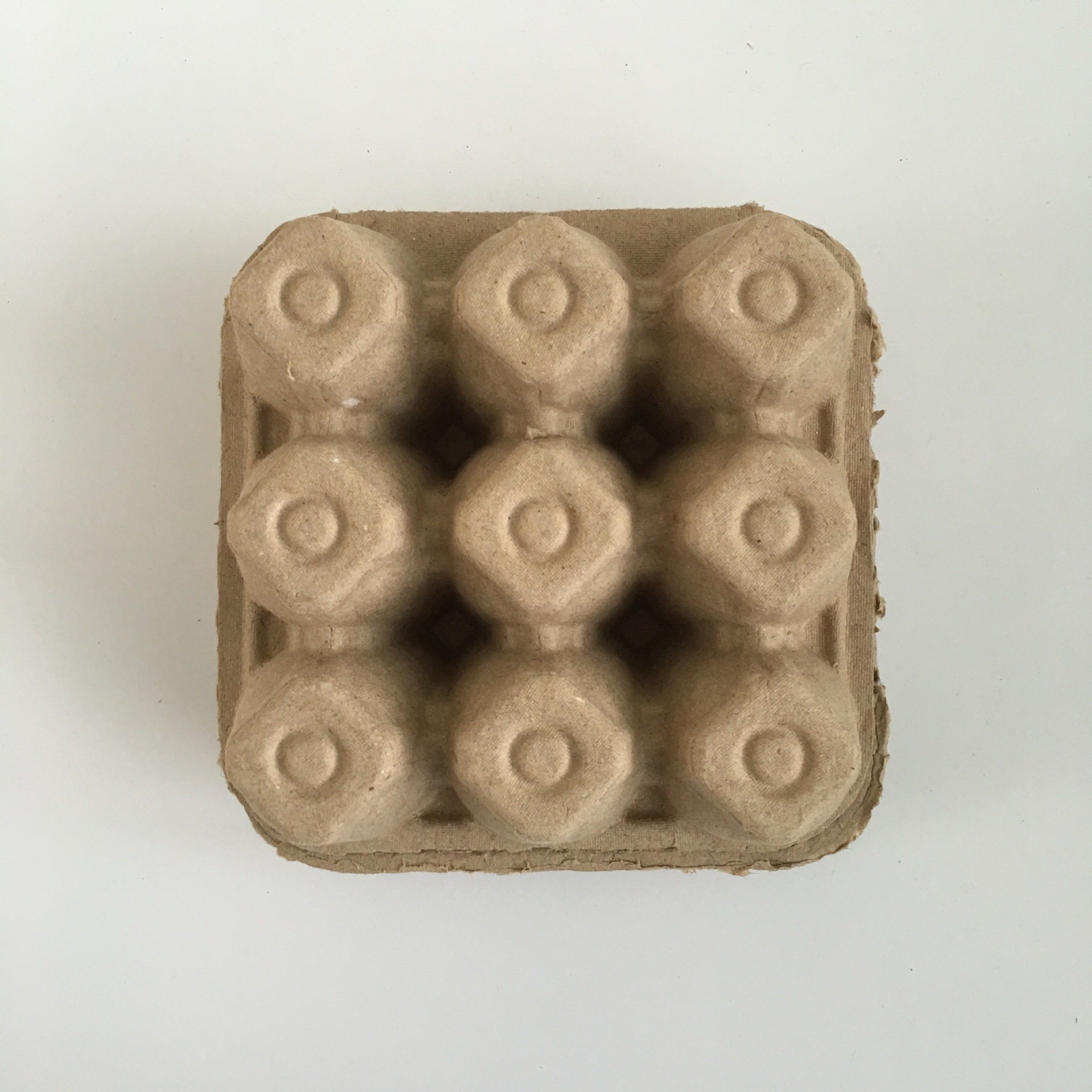custom 9 natural color paper pulp eggs packaging boxes carton tray