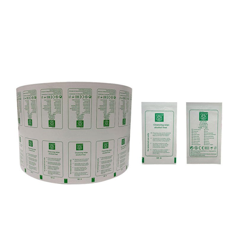 Printed Alcohol Prep Pad bzk Swab Aluminum Foil Paper Packaging Heat Sealing Film In Roll Laminated Foil Paper
