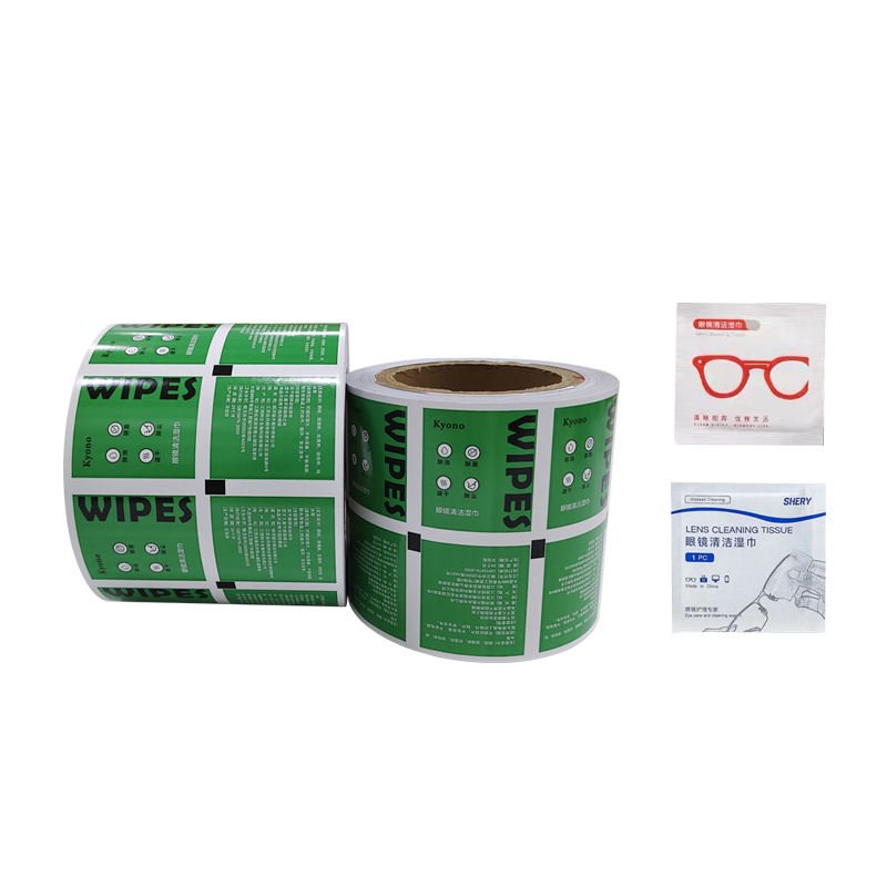 Printed Alcohol Prep Pad bzk Swab Aluminum Foil Paper Packaging Heat Sealing Film In Roll Laminated Foil Paper