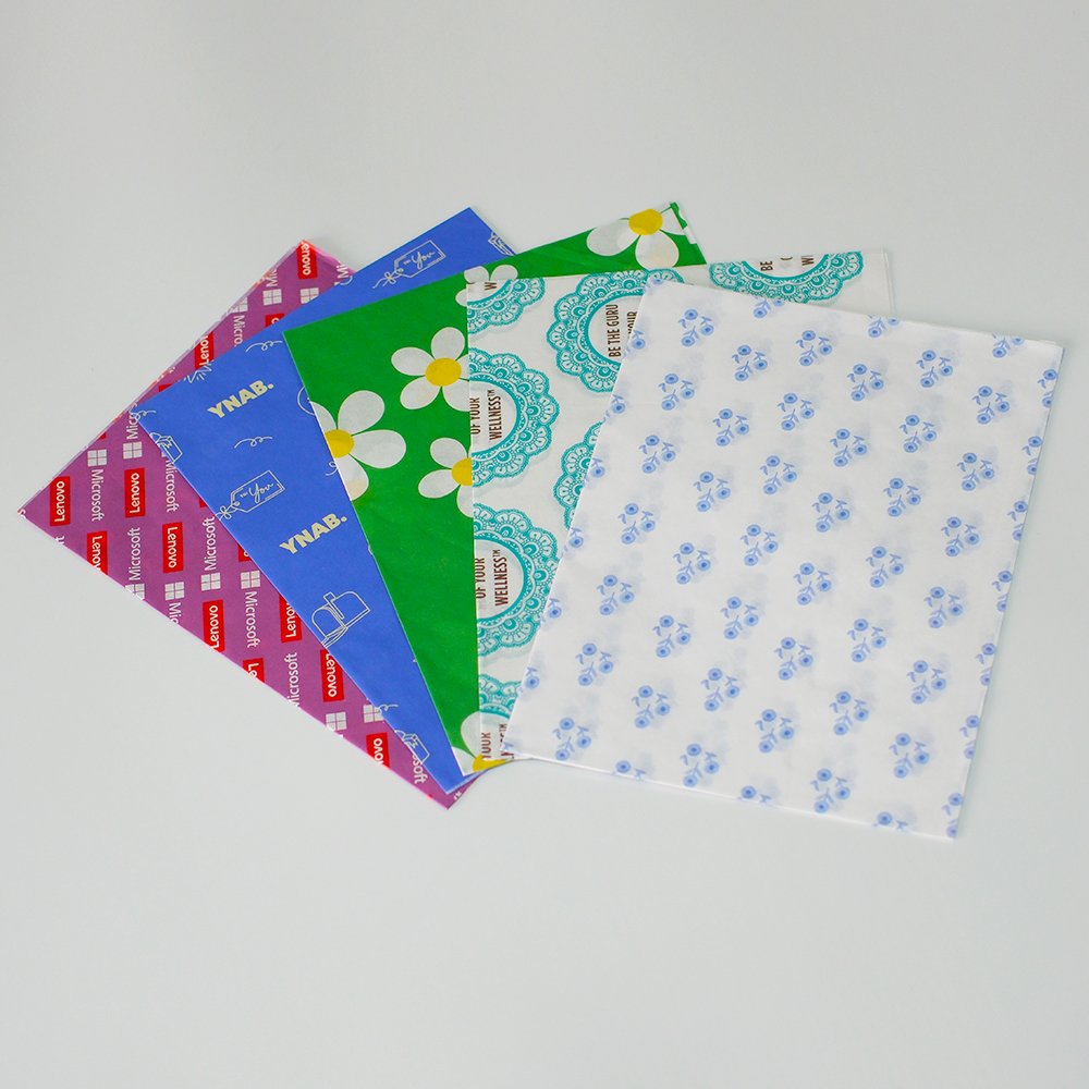 Custom Tissue Paper to Wrap Clothes Shoes Garment Accessories Gift Craft 28gsm Printed Logo Packaging Paper