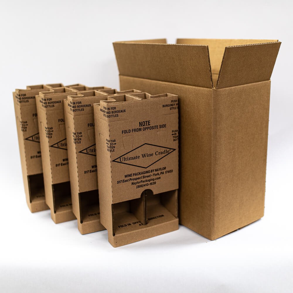 Hot Sell Packaging Box 8 Dividers Corrugated Paper Shipping Carton Corrugated Paper Wine Beer Packaging Carton Box