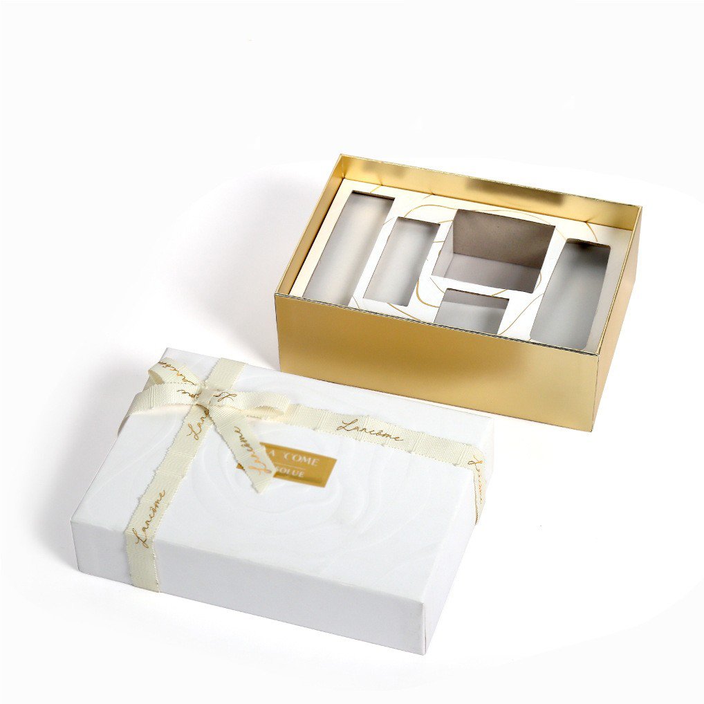 factory directly recyclable material luxury skin care cosmetic packaging lid and base gift paper box