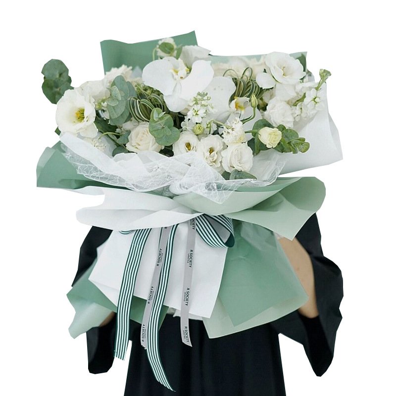 Custom Two-Tone Waterproof Flower Bouquet korean two-color paper wholesale for Florists and Gifts