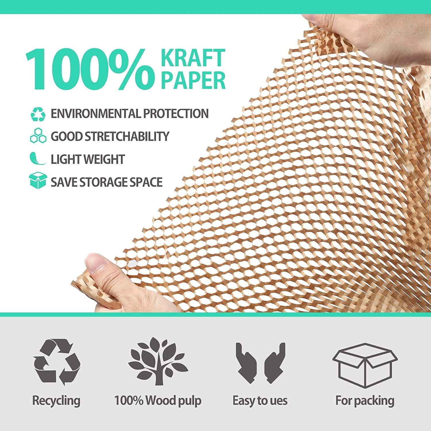 Soft white paper White Tissue Lined paper honeycomb Paper Packaging Wrap - Sustainable Alternative to Plastic Bubble