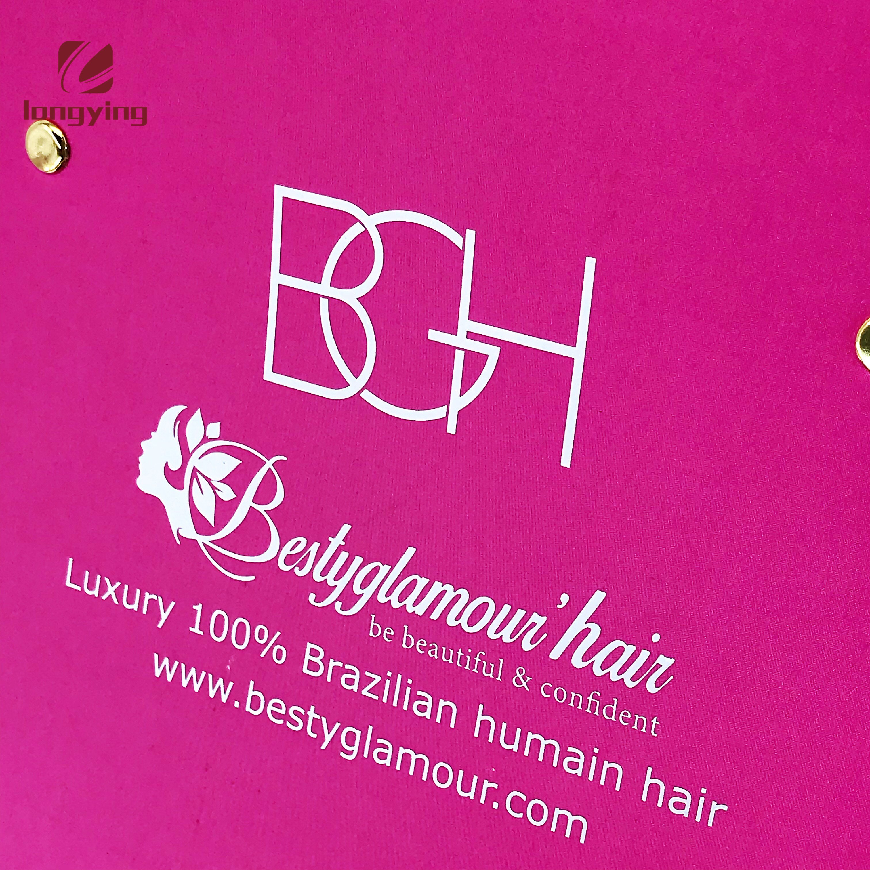 free design custom luxury fashion cardboard box with handles bag for human hair wig human hair hair extension packaging