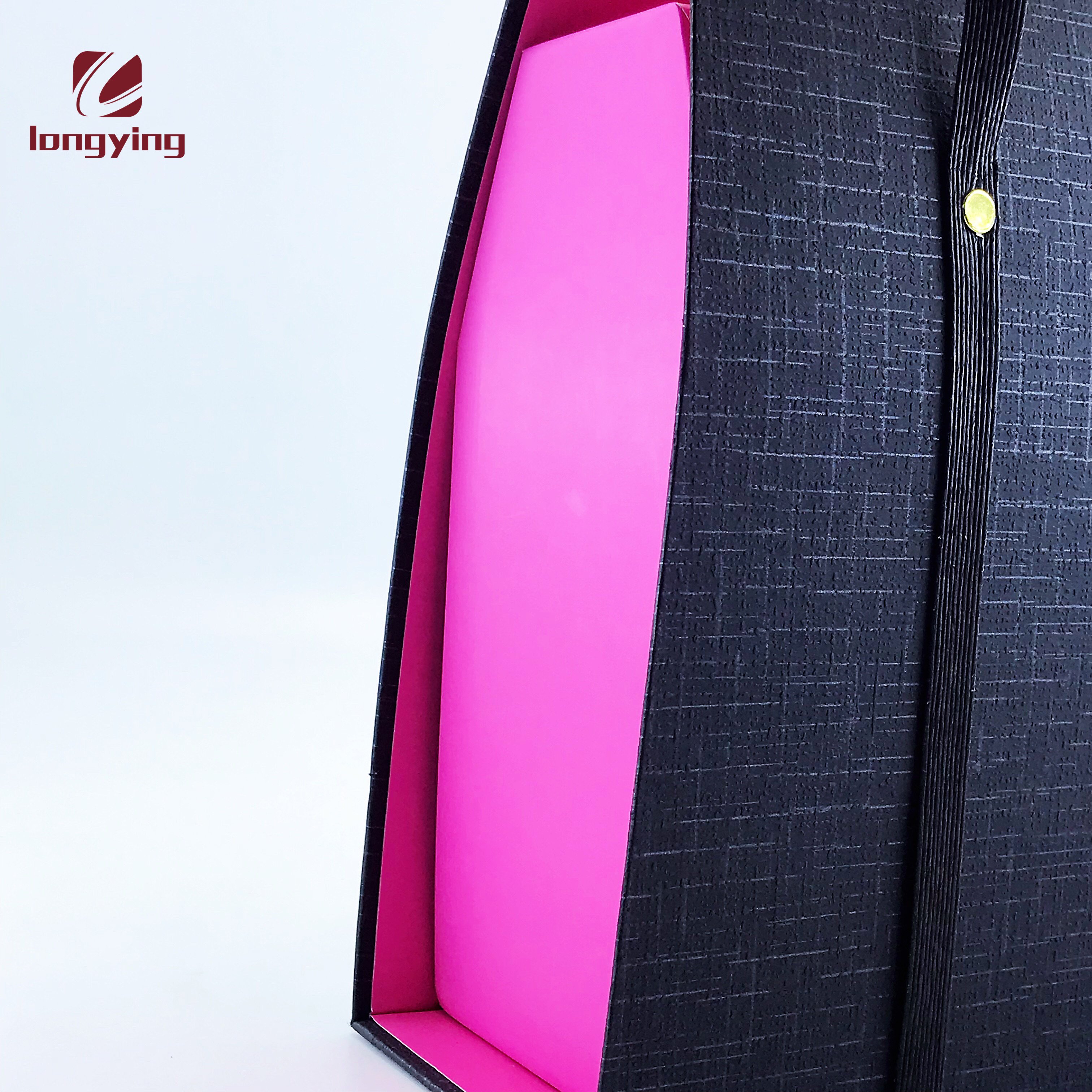 free design custom luxury fashion cardboard box with handles bag for human hair wig human hair hair extension packaging