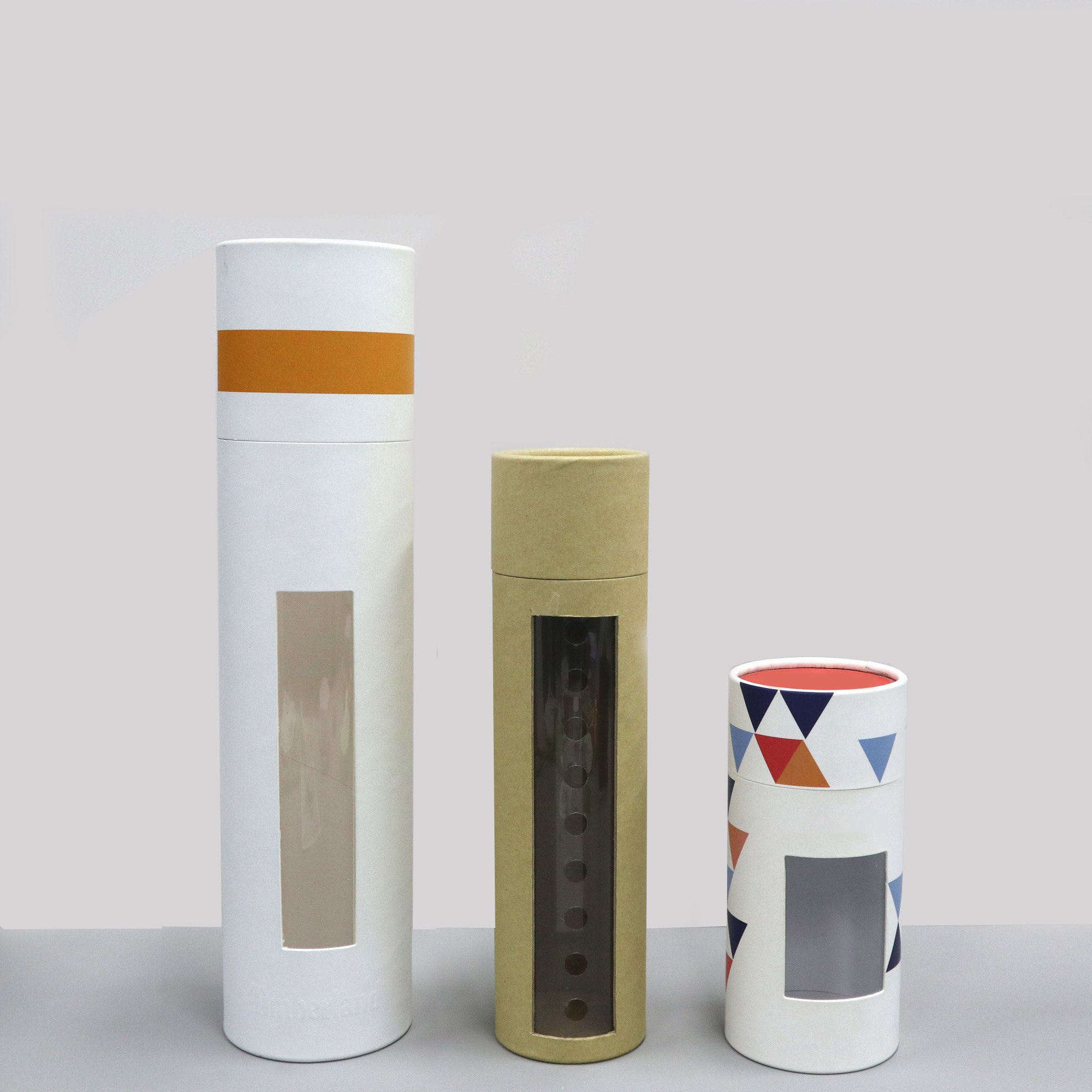 Custom Printed Round Pringless Dry Food Packaging Paper Tube Eco Cardboard Craft Cylinder Tea Canister With Clear Pvc Window