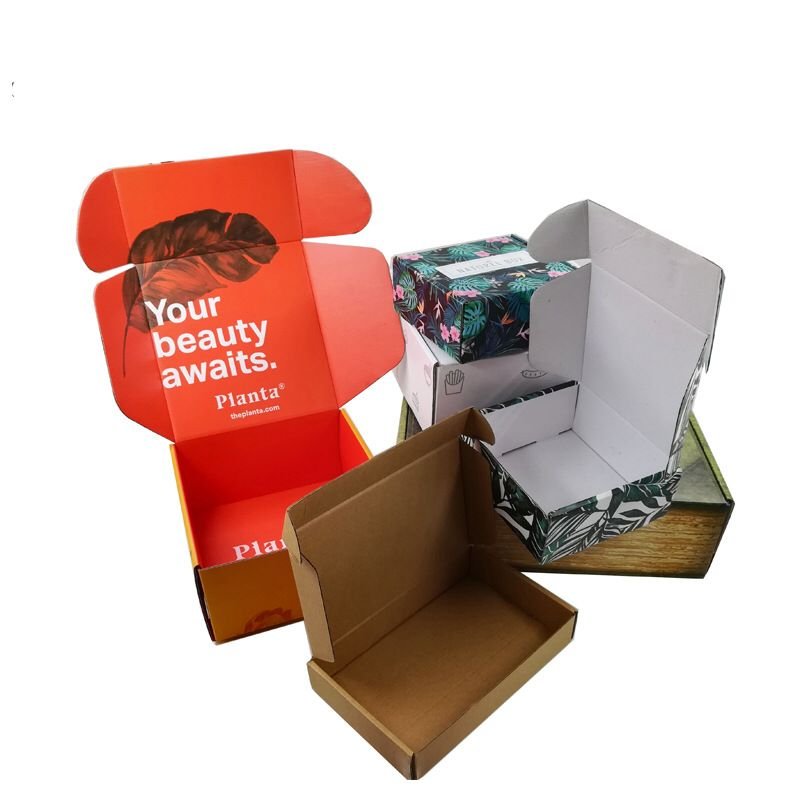 custom box packaging paper corrugated cardboard mailer mailing shipping box for clothing packaging