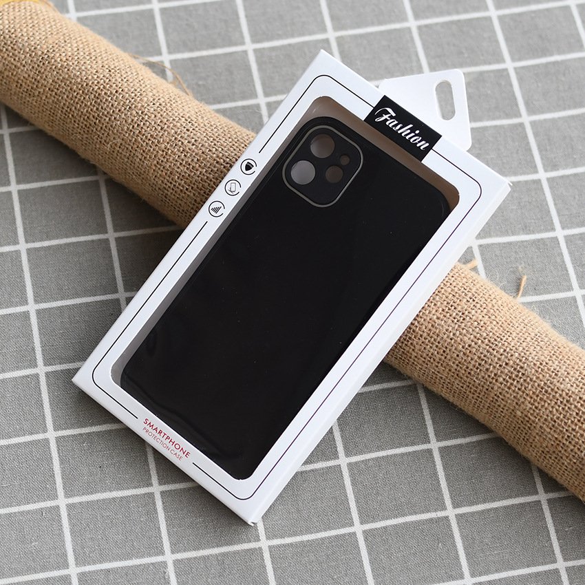 GMI Mobile Phone Case Protective Shell Box With Hook Paper Bottom Case And PVC Top Cover Packaging Carton With Hanger