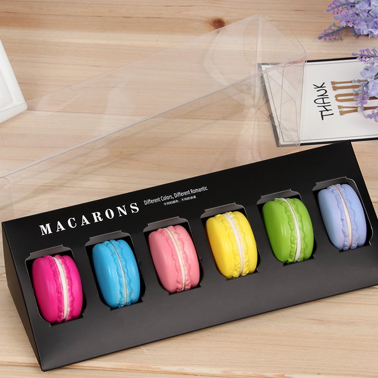 Custom Logo Luxury Folding Clear Bakery Cake Macaroon Take Away Food Packaging Box