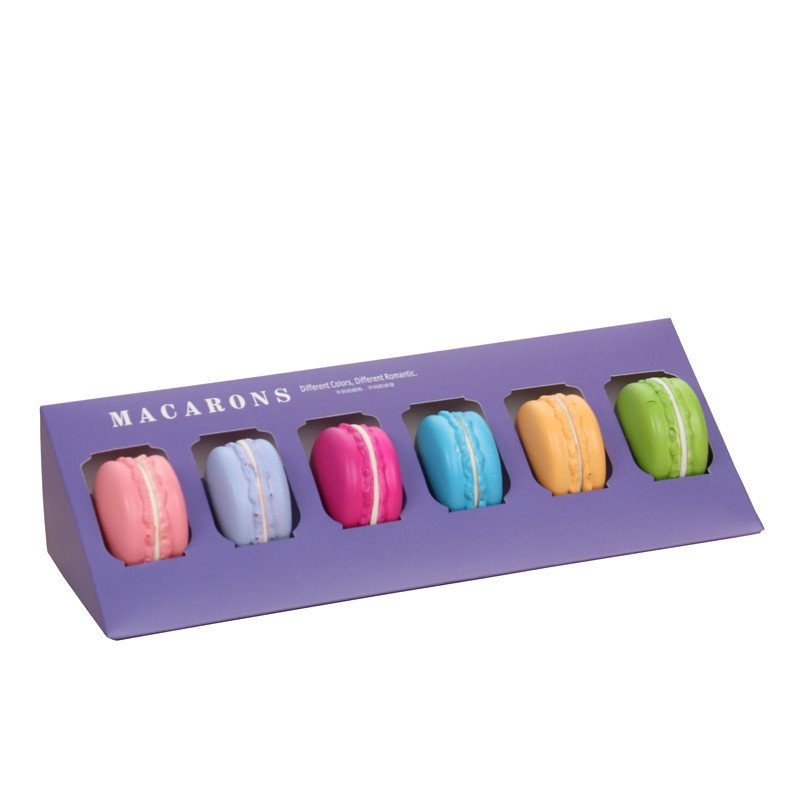 Custom Logo Luxury Folding Clear Bakery Cake Macaroon Take Away Food Packaging Box