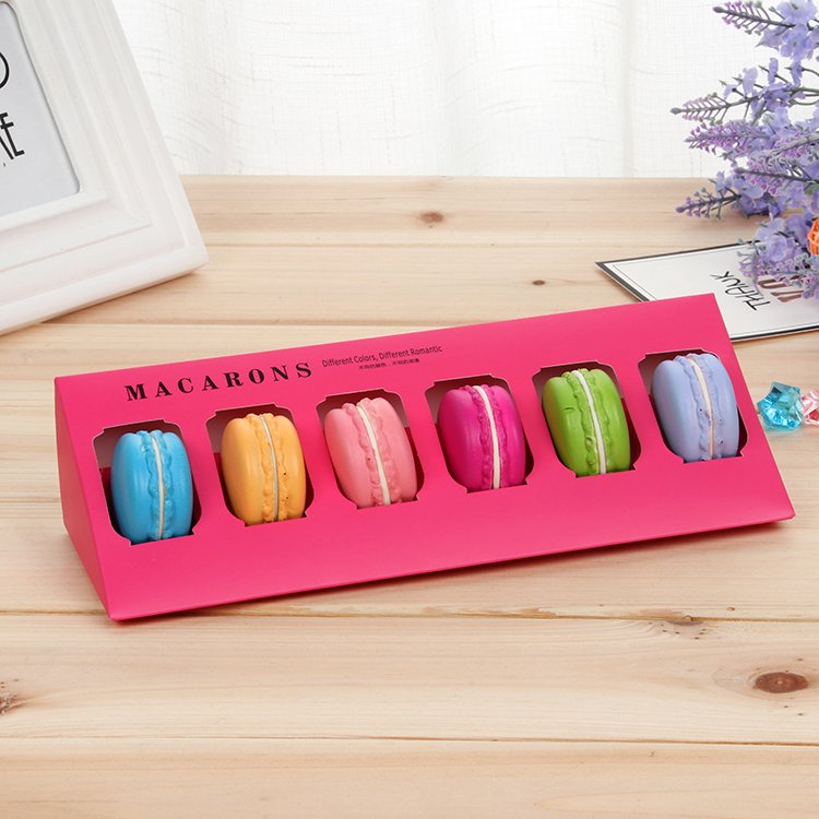 Custom Logo Luxury Folding Clear Bakery Cake Macaroon Take Away Food Packaging Box