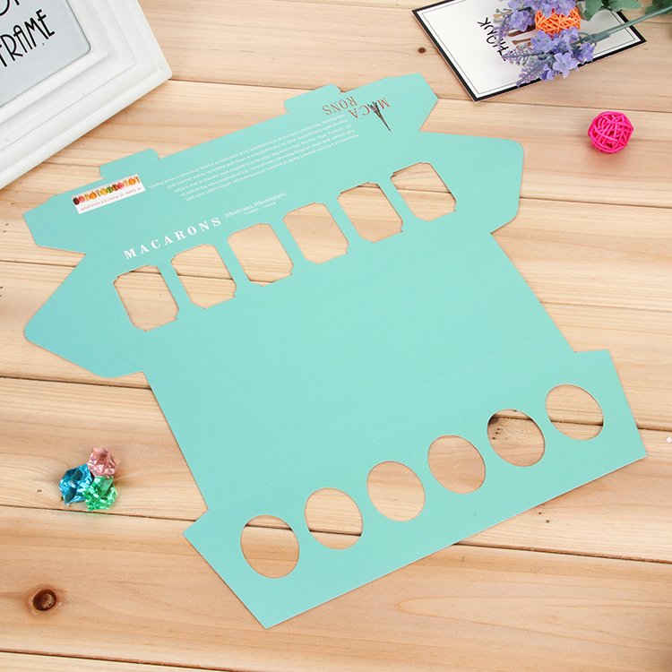 Custom Logo Luxury Folding Clear Bakery Cake Macaroon Take Away Food Packaging Box