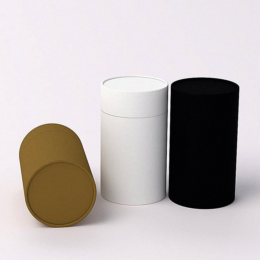 High Quality Brown Eco Kraft Mailing Paper Box Tube customize white round box black biodegradable cylinder paper tube packaging