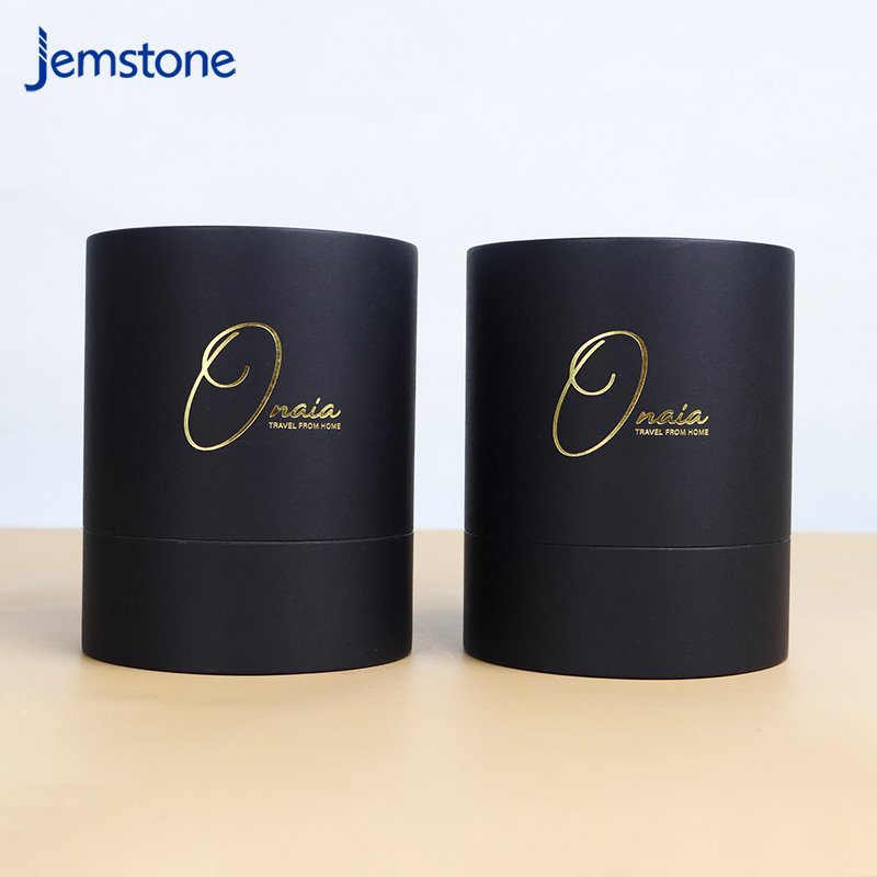biodegradable manufacturer printing logo kraft paper cylinder tube box 5ml kraft cardboard cylinder paper tube box