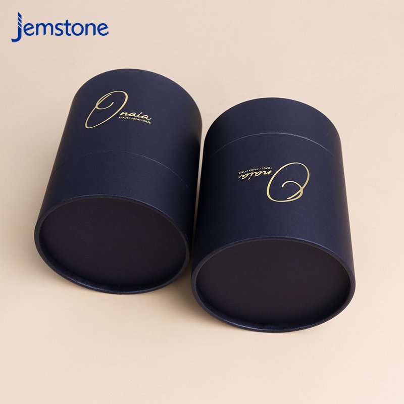 biodegradable manufacturer printing logo kraft paper cylinder tube box 5ml kraft cardboard cylinder paper tube box