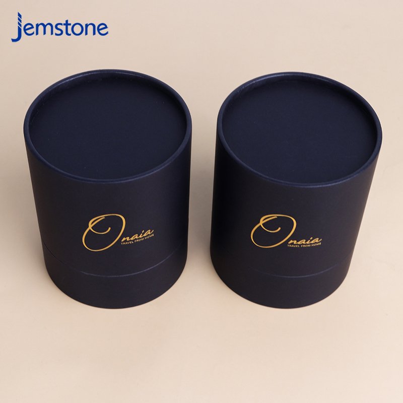 biodegradable manufacturer printing logo kraft paper cylinder tube box 5ml kraft cardboard cylinder paper tube box