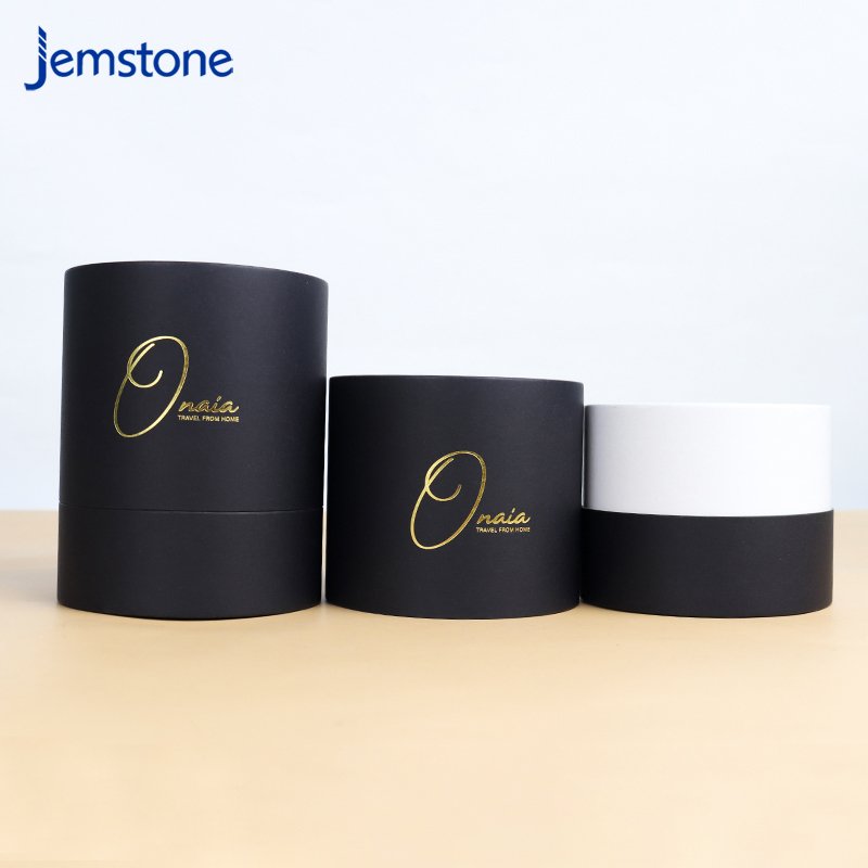 biodegradable manufacturer printing logo kraft paper cylinder tube box 5ml kraft cardboard cylinder paper tube box