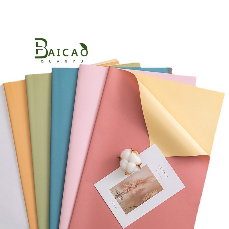 packaging material flower wrapping bi color paper wrap wrapping paper for box