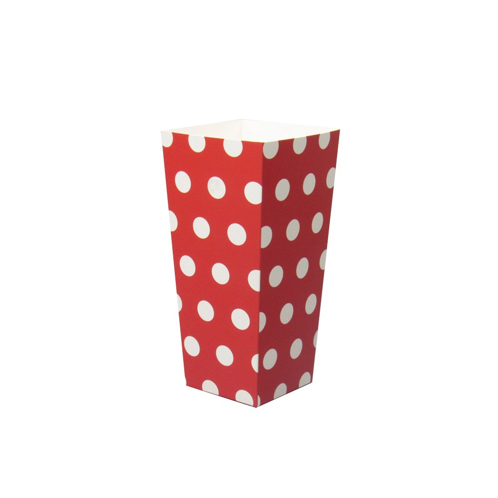 In Stock Customizable Theater Party Size Wave Stripes Folding Disposable Food Packaging Popcorn Paper Box