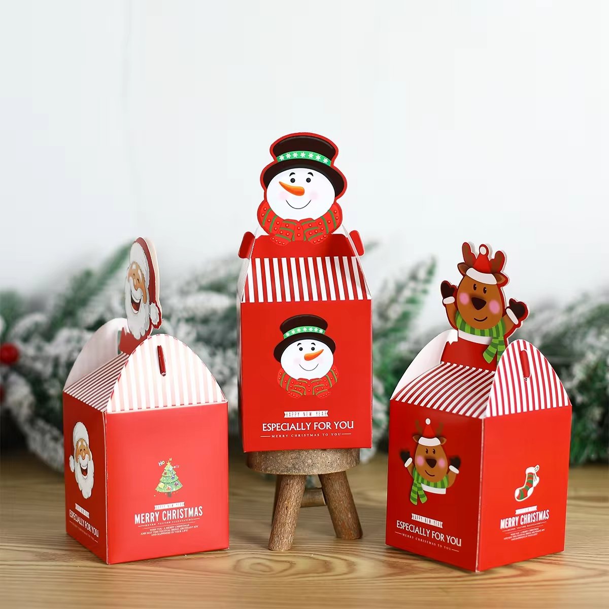 Recyclable Candy Packaging Christmas Small Gift Packaging Box Paper Gift Box