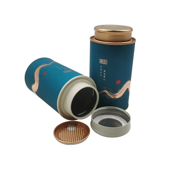 Newly Designed Custom tea Paper Tube coffee powder cocoa cylinder Packaging Paper Canister with paper box