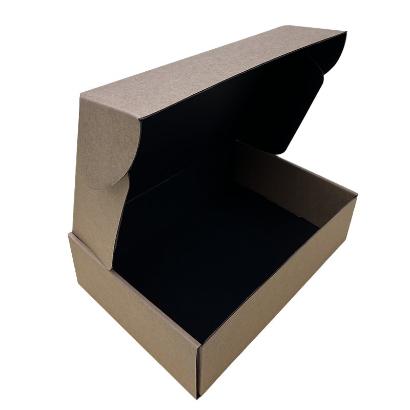 Customized Printing Logo Eco Friendly Brown Kraft Box Packaging E Flute Corrugated Cardboard Mailing Box manufacturers