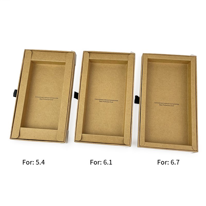 High Quality Custom Modern Novel Textured Ivory Board Electronics Phone Case Packing Boxes With Window For Iphone