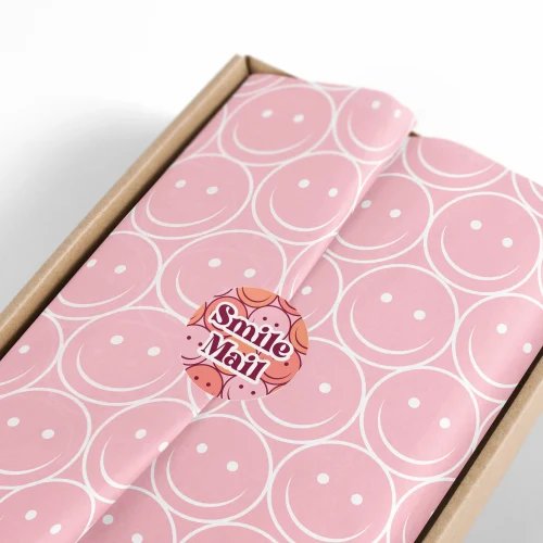 high quality recycle custom logo gift wrap thin paper package pink high end tissue paper packaging for mailing box