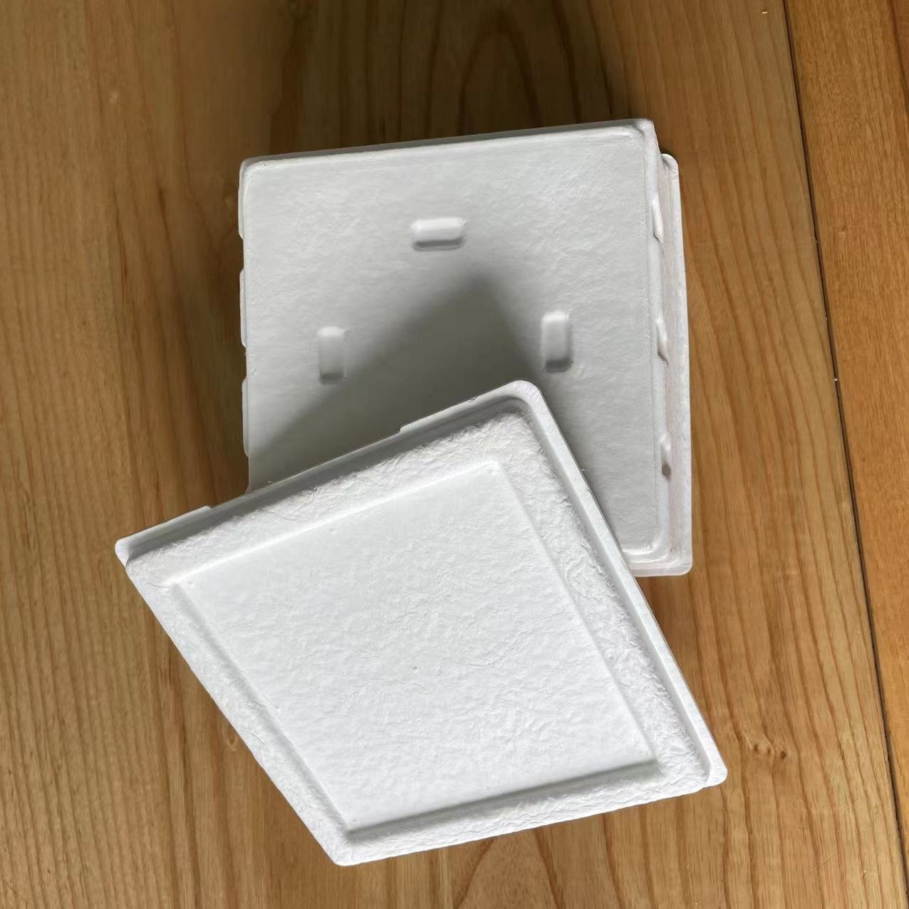 Custom logo Pulp molded container paper base box with lid paper gift box