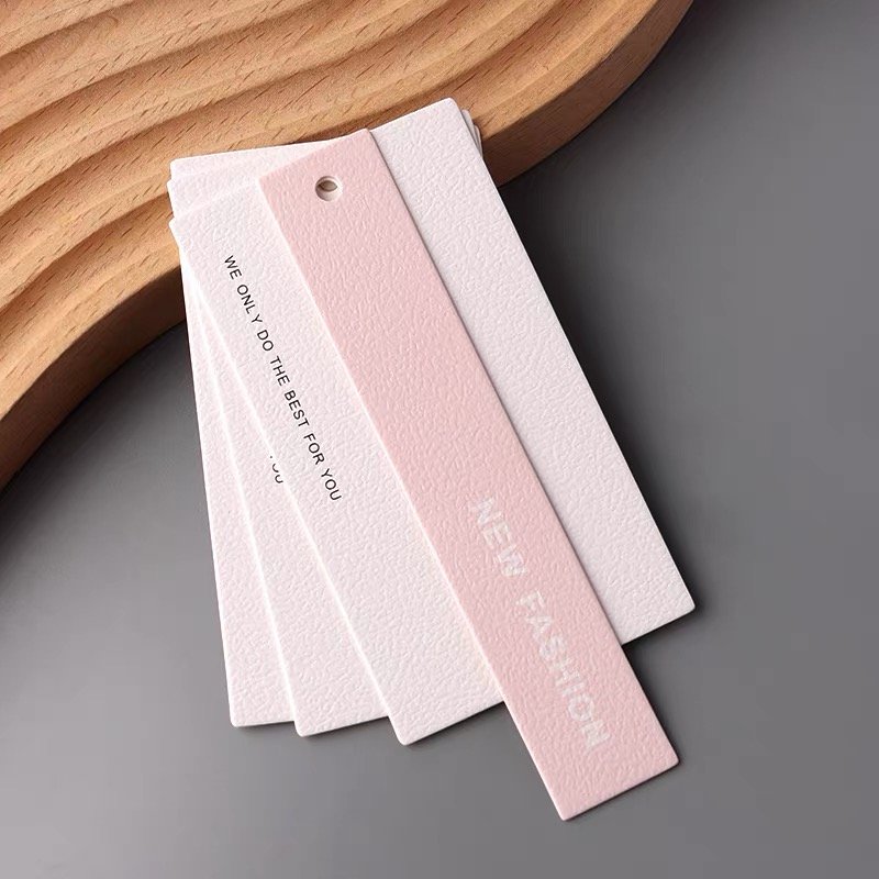 Wholesale Customize Brand Logo Name UV print Card Foil Material Hang tags Label for Gift and Print for Invitations and Labels
