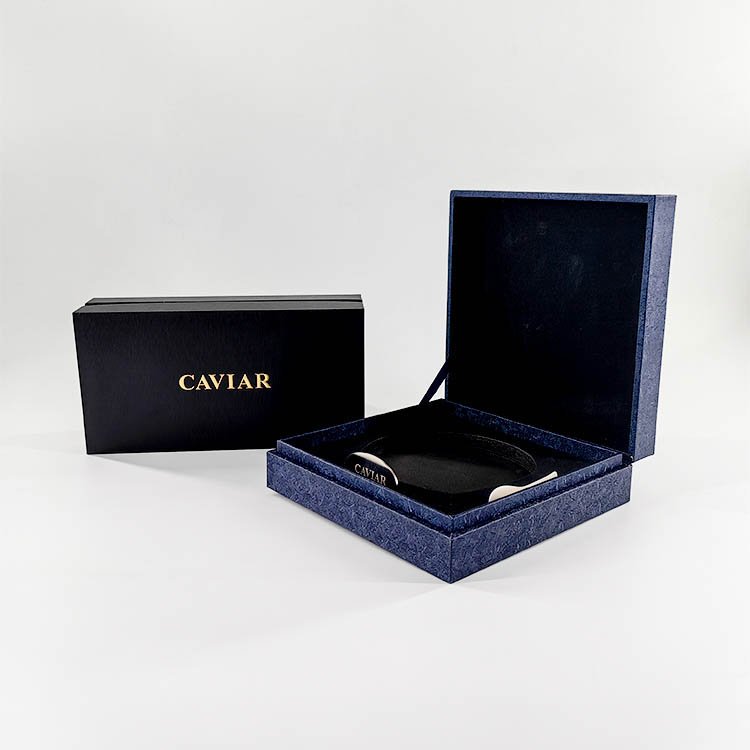 OEM Wholesale Customized Logo Free Design Custom Black Boxes Caviar Gift Package Box