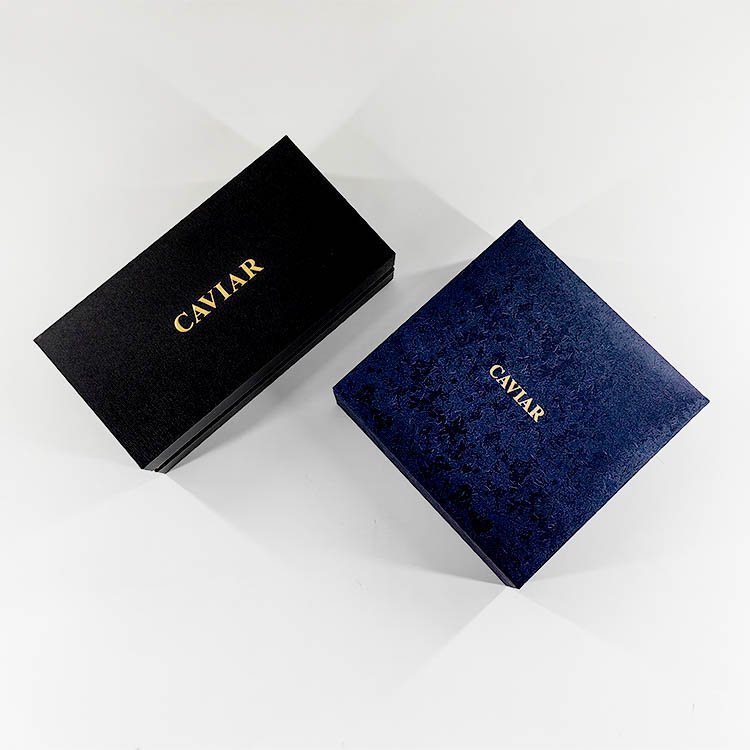 OEM Wholesale Customized Logo Free Design Custom Black Boxes Caviar Gift Package Box