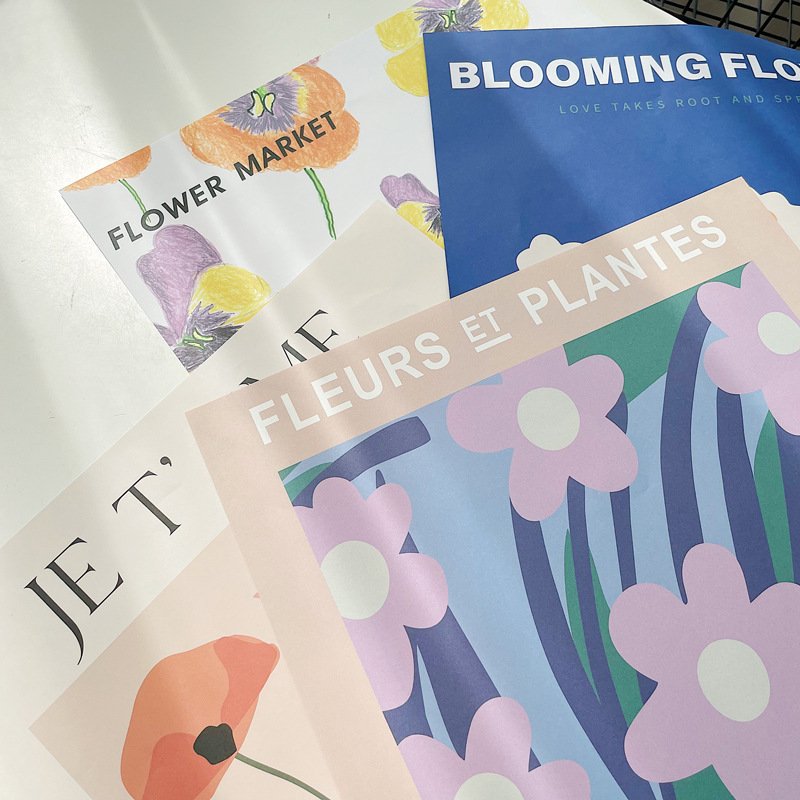 Fall In Color Wholesale Oil Painting Style Art Flower Gift Packaging Paper Bouquet Packaging Material Flower Wrapping Paper