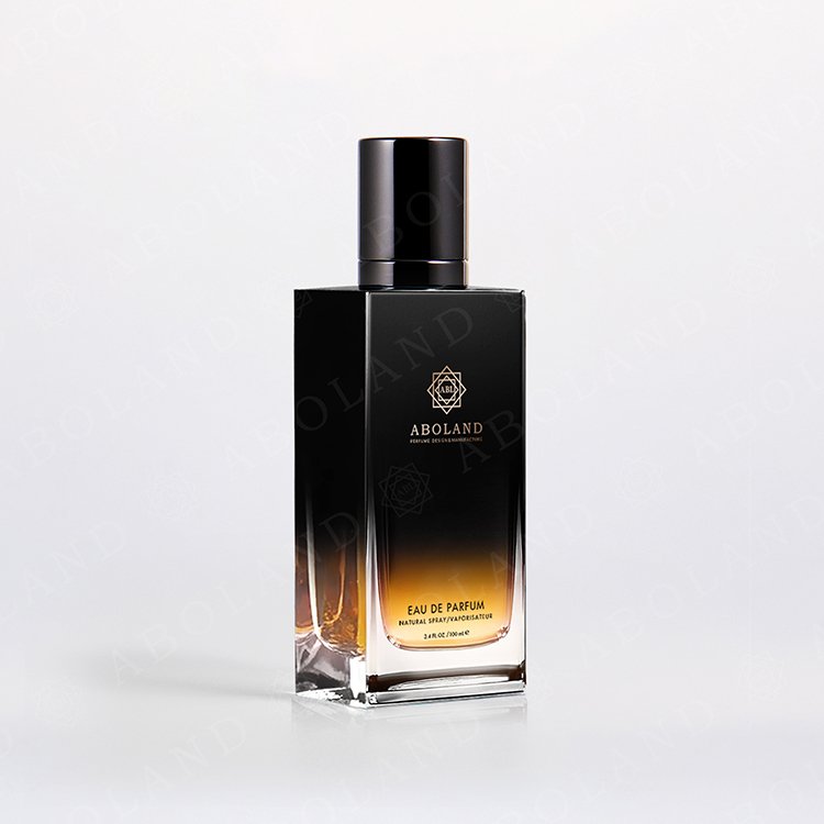 Newst Design Gradient Perfume Boxes Black and Gold Luxury Glass Perfume Bottle Packaging