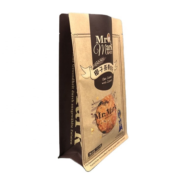 Paper Coffee Bags With Zipper And Vave Flat Bottom Kraft Paper Compostable And Zipper Bolsas Para Cafe Coffee Packaging
