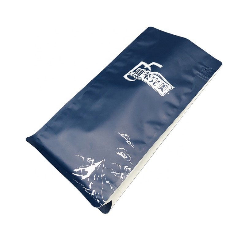Paper Coffee Bags With Zipper And Vave Flat Bottom Kraft Paper Compostable And Zipper Bolsas Para Cafe Coffee Packaging