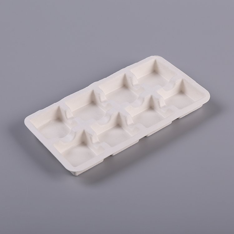8 Cavity Empty Luxury Custom Molded Pulp Paper Chocolate Gift Box Packaging Insert