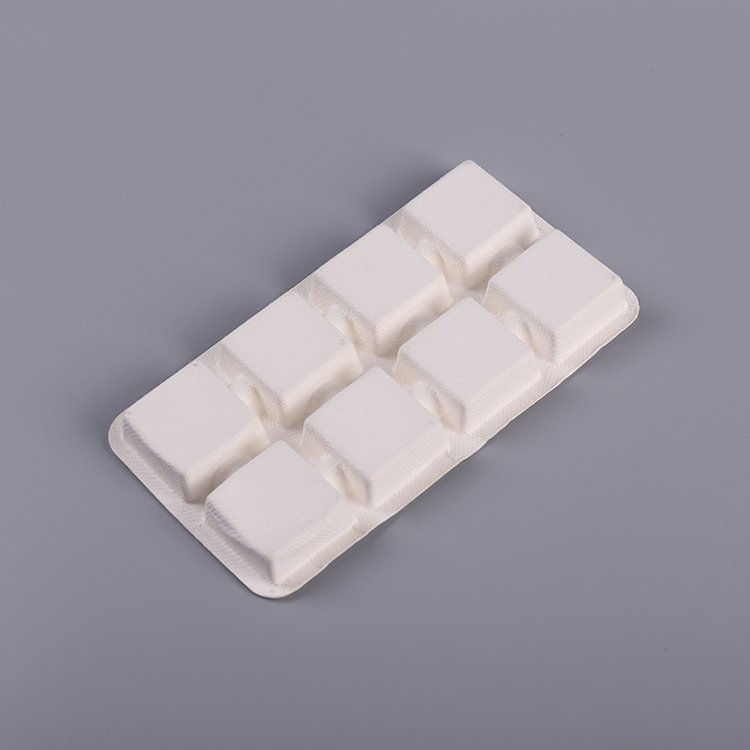 8 Cavity Empty Luxury Custom Molded Pulp Paper Chocolate Gift Box Packaging Insert