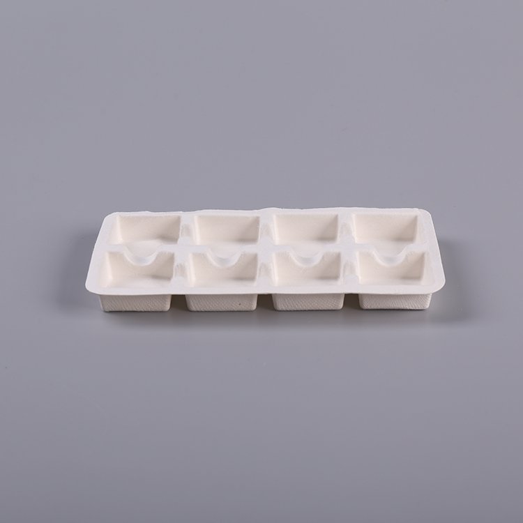 8 Cavity Empty Luxury Custom Molded Pulp Paper Chocolate Gift Box Packaging Insert