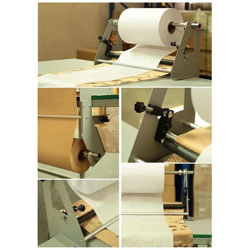 Light Weight Easy To Install Paper Packaging Protective Forming Cushion Kraft Wrapping Honeycomb Paper Dispenser