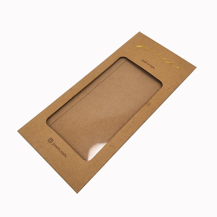 Custom design Logo printing Thank You Card Gift Packaging Kraft Paper Envelopes With Window