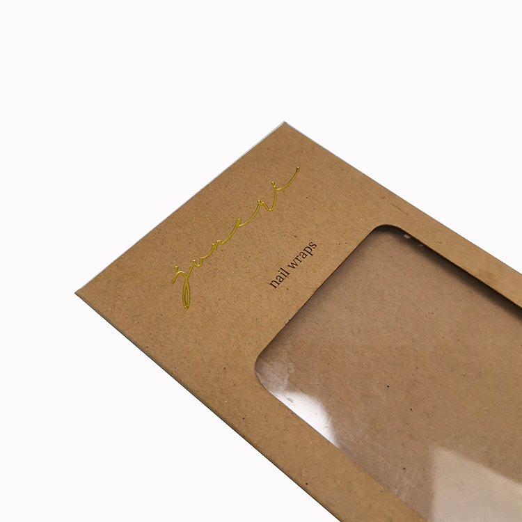 Custom design Logo printing Thank You Card Gift Packaging Kraft Paper Envelopes With Window