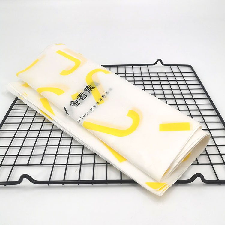 Factory custom grease proof paper food grade wax shawarma paper for sandwich packaging