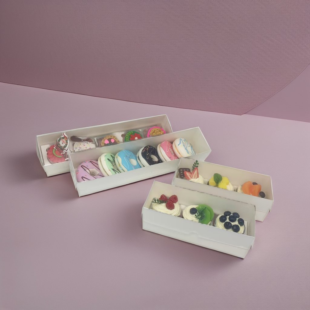high quality cup cake boxes custom cookie box 3 4 6 hole cupcake packaging with PET window